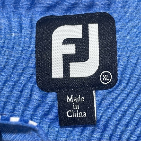 FJ Foot Joy Men’s XL Short Sleeve Blue Stretch Polo Golf Shirt Charity Pro Am - Picture 3 of 8